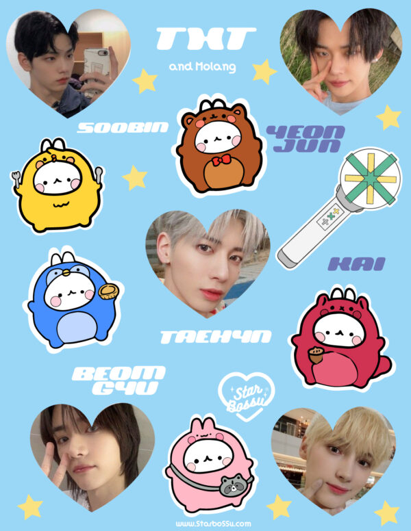 XL Stickers : TXT + molang