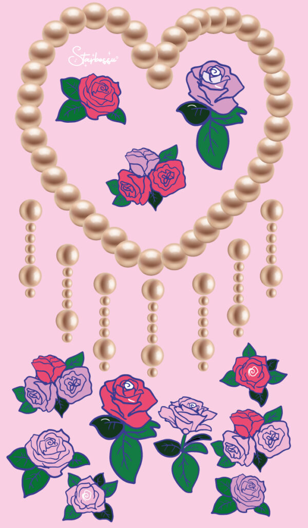 Hearts and pearls | Sticker sheet