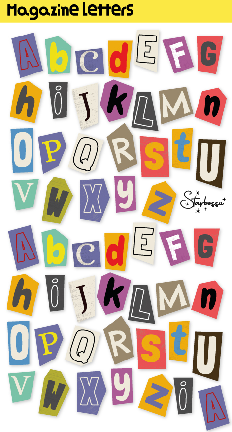 Magazine Letters | Sticker Sheet