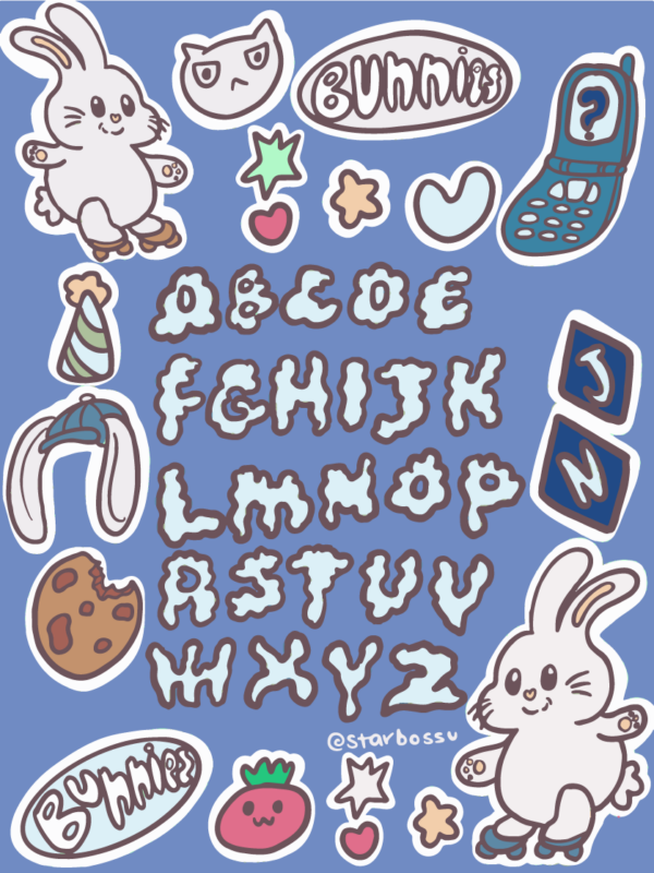 XL Sticker sheet | Bunnies Club